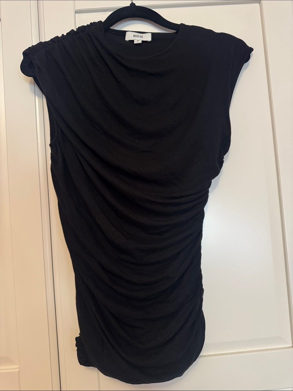 AGOLDE Black Ester Twist Tank Top Medium